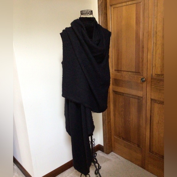 ISABEL MARANT FELICIA DRAPED TEXTURED ALPACA VEST SET - Picture 6 of 8